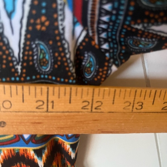 Matrushka Ziggy 3/4 Sleeve Vibrant Multicolor Geometric Midi Dress Sz M - Picture 6 of 12